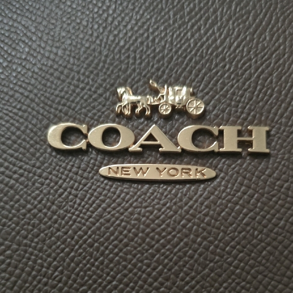 Coach Dark Brown Leather Tote - Picture 2 of 3